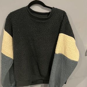 Sherpa teddy coat pullover